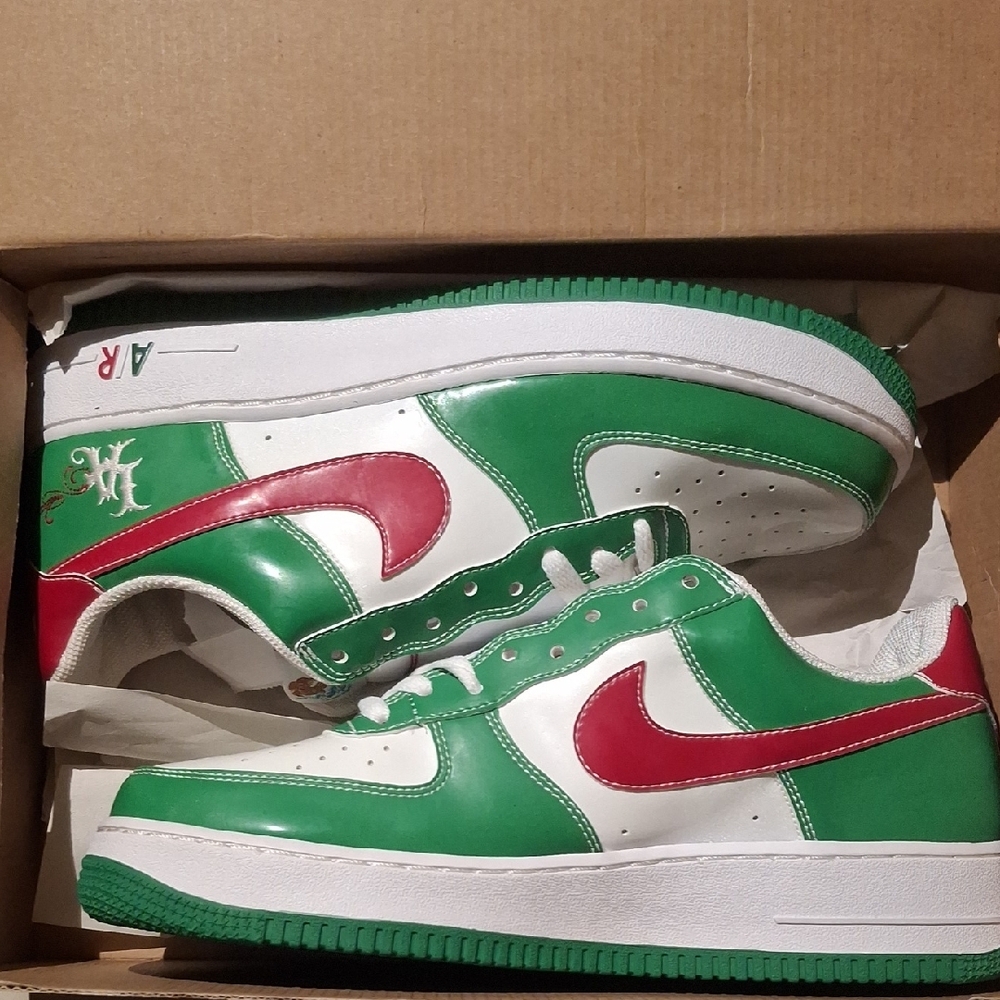 Green and Red Sneakers